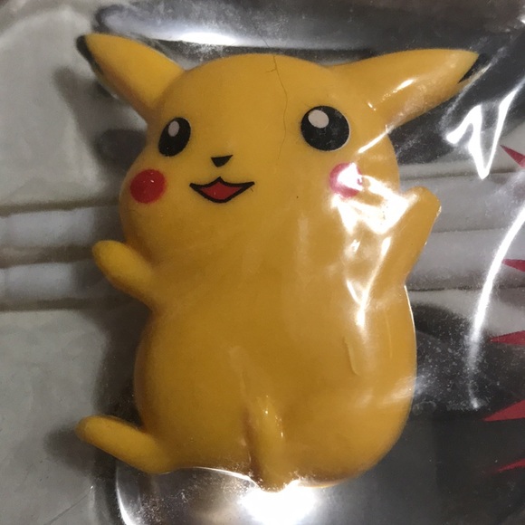 1999 Pokemon Pocket Monster Pikachu Children's Utensil Set Fork-Spoon-Chopsticks - Picture 4 of 5